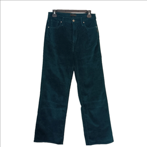 Silver Jeans Corduroy Jeans Women's US Size W29/L31 Teal Green Flare Wide Leg